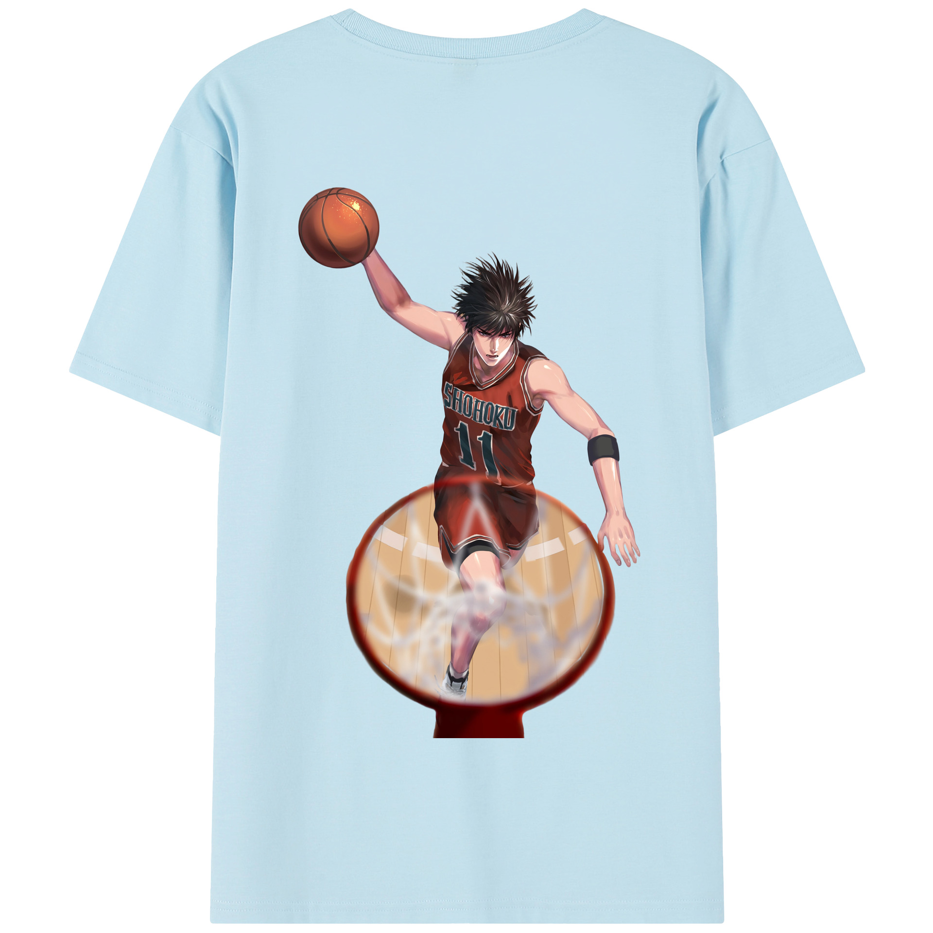 SLAM DUNK／スラムダンク 綿100％半袖Tシャツ（背面プリント）